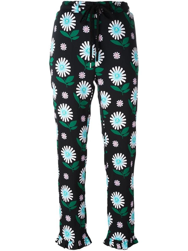 Markus Lupfer Daisy Print Cropped Trousers