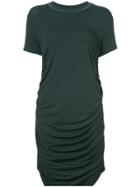 Carven Ruched T-shirt Dress - Green