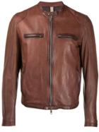 Tagliatore Richard Biker Jacket - Brown