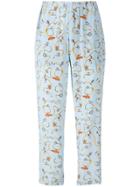 Marni Printed Crackerjack Trousers - Blue