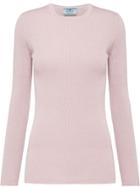 Prada Lamé Sweater - Pink