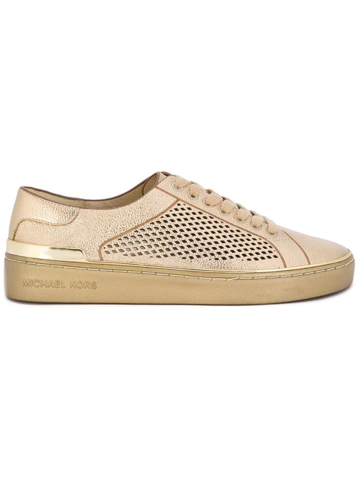 Michael Michael Kors Perforated Sneakers - Metallic