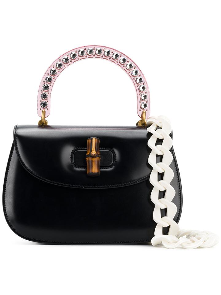 Gucci Bamboo Top Handle Tote Bag - Black