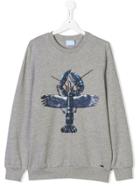 Lanvin Enfant Hybrid Printed Sweatshirt - Grey