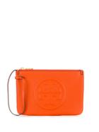 Tory Burch Top Zip Closure Clutch Bag - Orange