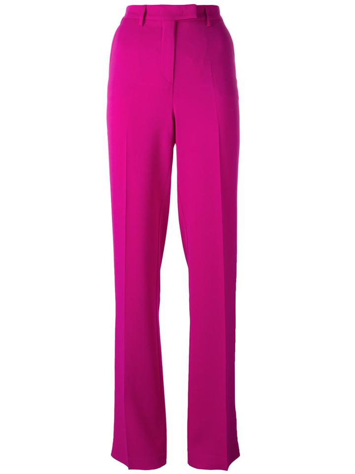 Etro - High-waisted Trousers - Women - Spandex/elastane/acetate/viscose - 46, Pink/purple, Spandex/elastane/acetate/viscose