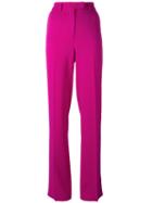 Etro - High-waisted Trousers - Women - Spandex/elastane/acetate/viscose - 46, Pink/purple, Spandex/elastane/acetate/viscose