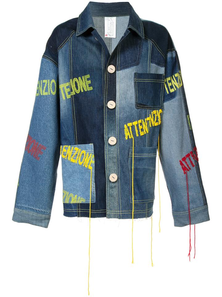 Bethany Williams Attenzione Denim Jacket - Blue