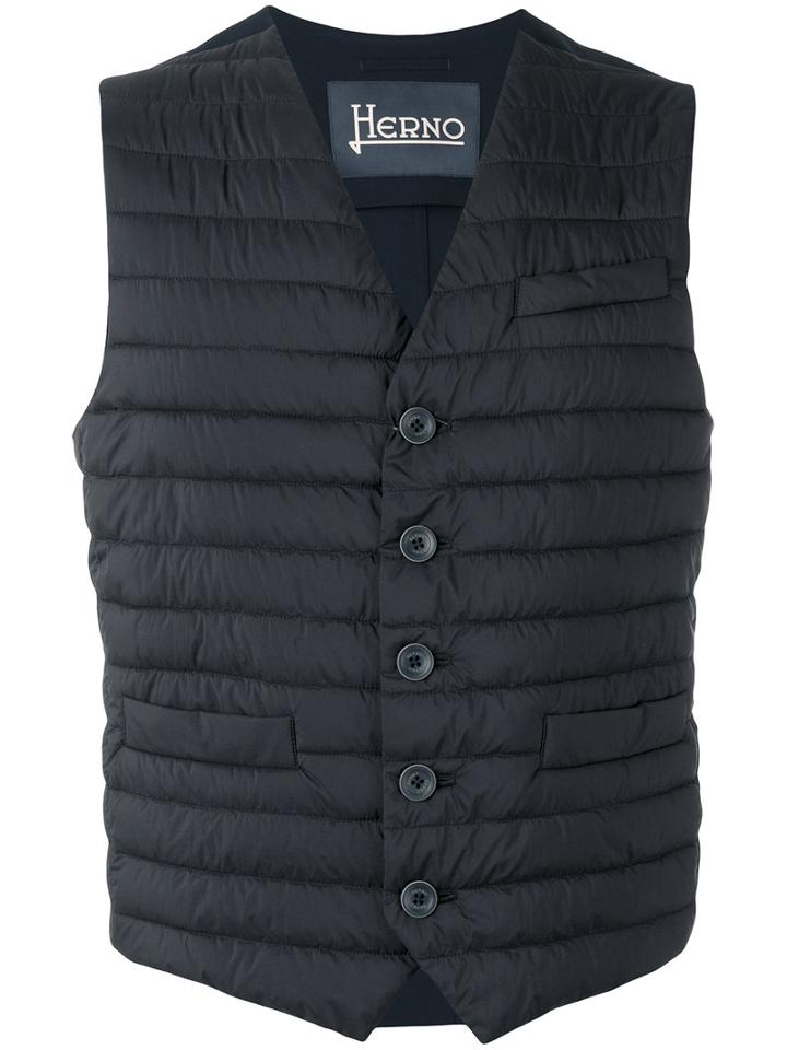 Herno - Padded Gilet - Men - Polyamide/polyurethane - 52, Black, Polyamide/polyurethane