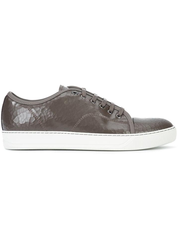 Lanvin Cracked Pattern Sneakers - Brown