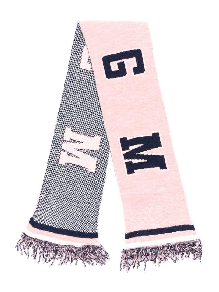 Msgm Kids - Logo Knit Scarf - Kids - Acrylic/rayon/wool/alpaca - One Size, Pink/purple