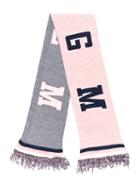 Msgm Kids - Logo Knit Scarf - Kids - Acrylic/rayon/wool/alpaca - One Size, Pink/purple