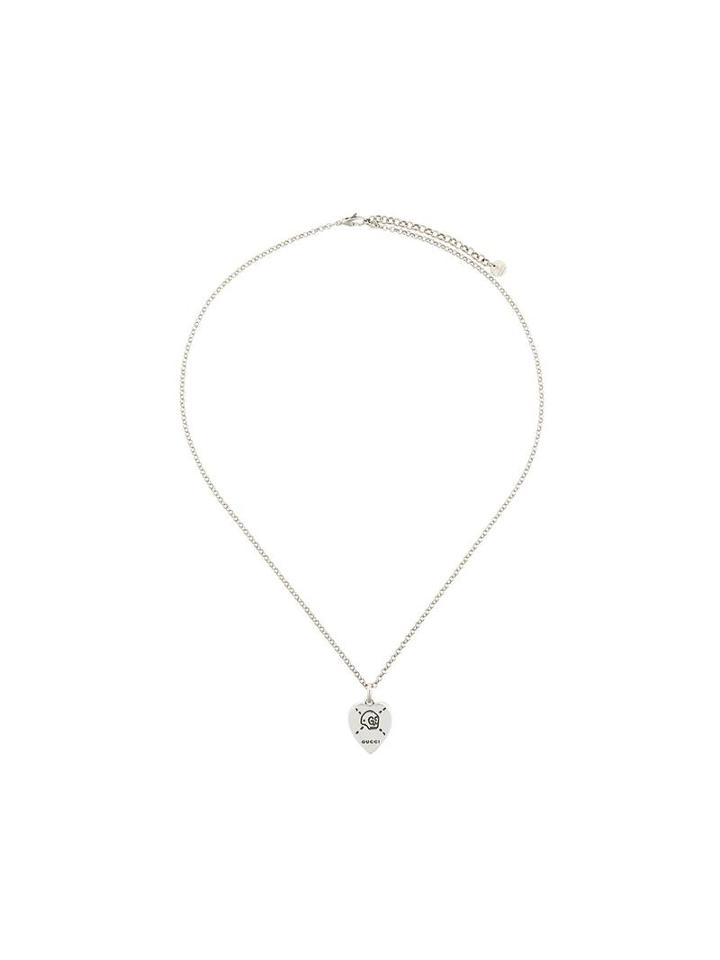 Gucci Heart Pendant Necklace, Women's, Metallic