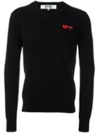 Comme Des Garçons Play Embroidered Heart Jumper, Men's, Size: Large, Wool