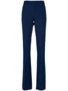 Gucci High Waisted Flared Trousers - Blue