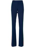 Gucci High Waisted Flared Trousers - Blue
