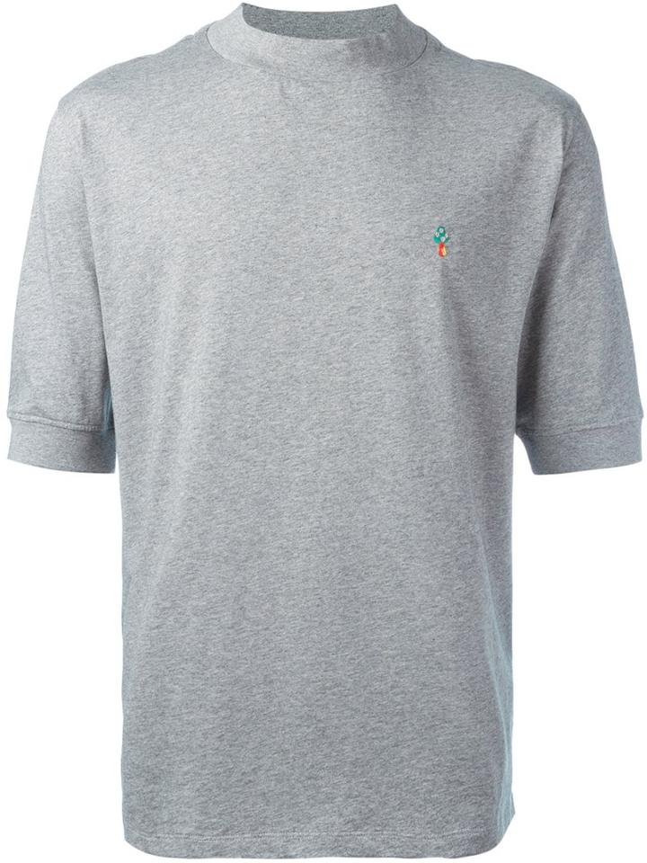 Paul Smith Embroidered Cactus T-shirt, Men's, Size: Xl, Grey, Cotton