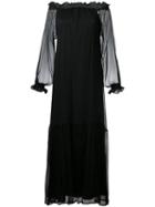 P.a.r.o.s.h. - Shock Maxi Dress - Women - Silk - S, Black, Silk