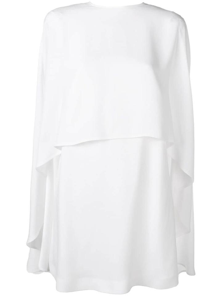 Sara Battaglia Short Draped Dress - White