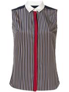 Guild Prime Stripe Panelled Sleeveless Shirt - Multicolour