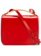 Marni Sculpture Crossbody Bag, Women's, Red, Calf Leather