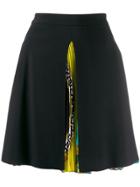 Versace Baroque Print Pleated Skirt - Black
