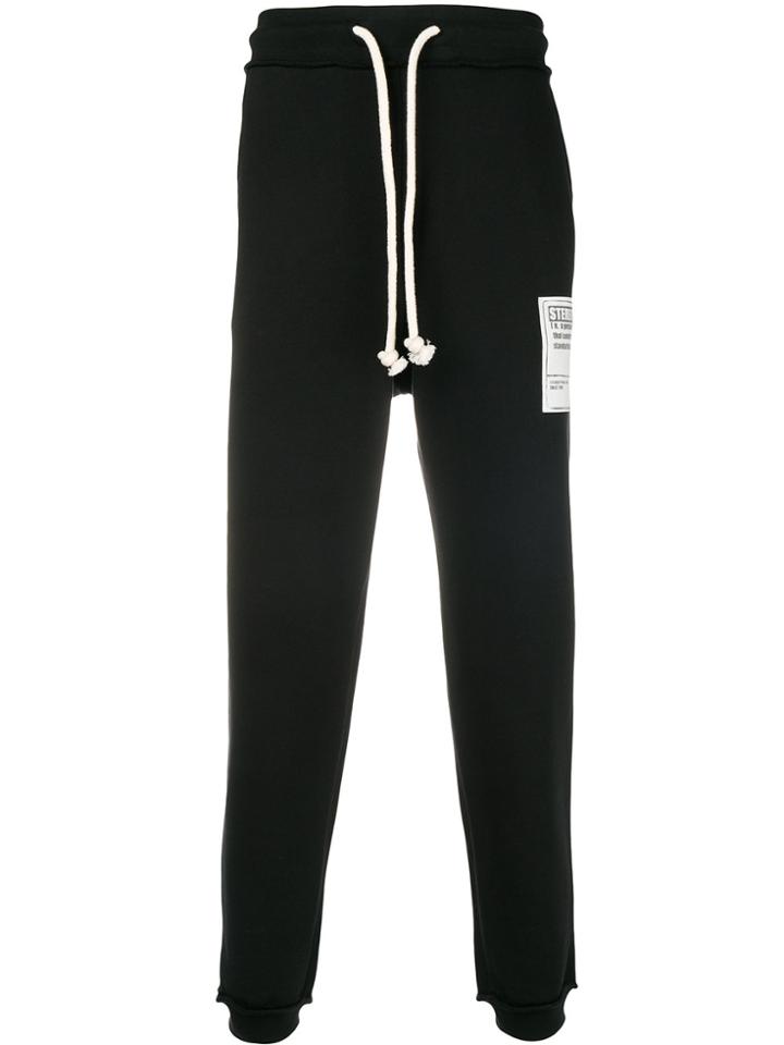 Maison Margiela Stereotype Patch Drawstring Trousers - Black