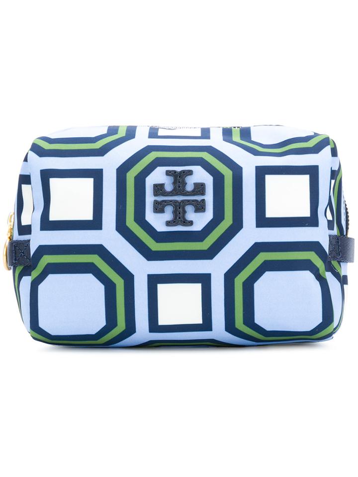 Tory Burch Printed Medium Cosmetic Case - Blue