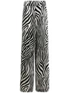 Sara Battaglia Zebra Print Trousers - Black