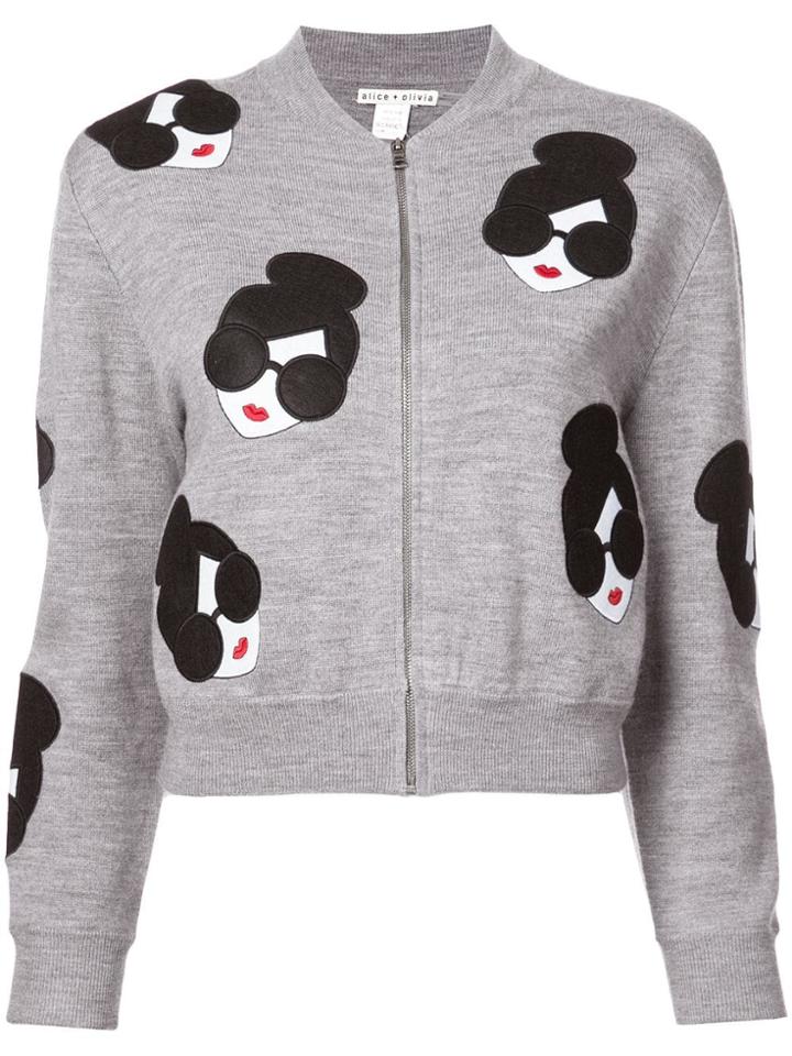 Alice+olivia Theron Cardigan - Grey