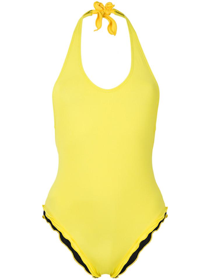 Ermanno Scervino Halter-neck Swimsuit - Yellow & Orange