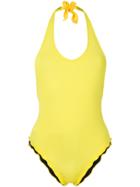 Ermanno Scervino Halter-neck Swimsuit - Yellow & Orange