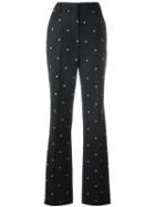 Sportmax Polka Dots Print Trousers, Women's, Size: 46, Black, Polyester/spandex/elastane/virgin Wool