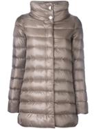 Herno Funnel-neck Padded Coat - Nude & Neutrals