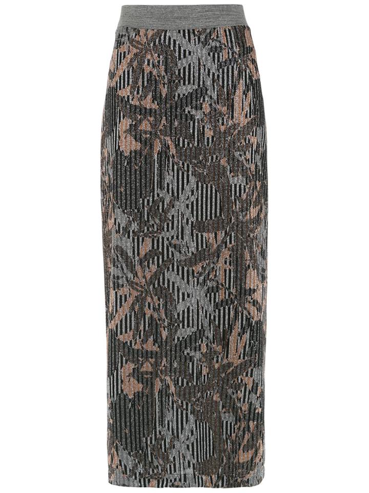 Tufi Duek Metallic Midi Skirt - Multicolour