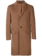 Officine Generale Single-breasted Buttoned Coat - Brown