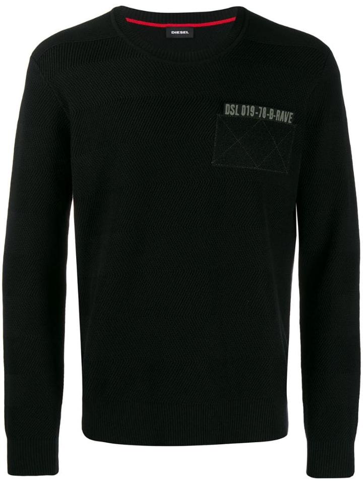 Diesel Military-inspired Jumper - Black