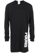 Lost & Found Rooms - 'found' Print Longsleeved T-shirt - Men - Cotton - M, Black, Cotton