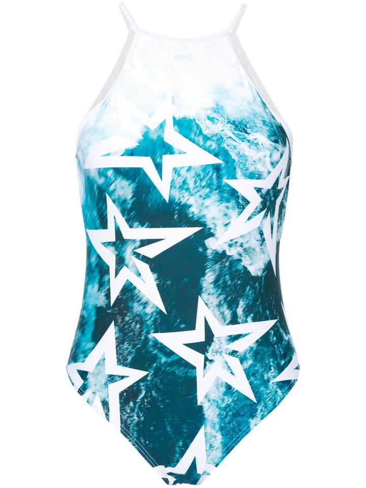 Perfect Moment - Aop Noric One-piece Wild Ocean - Women - Polyamide/spandex/elastane - S, Blue, Polyamide/spandex/elastane