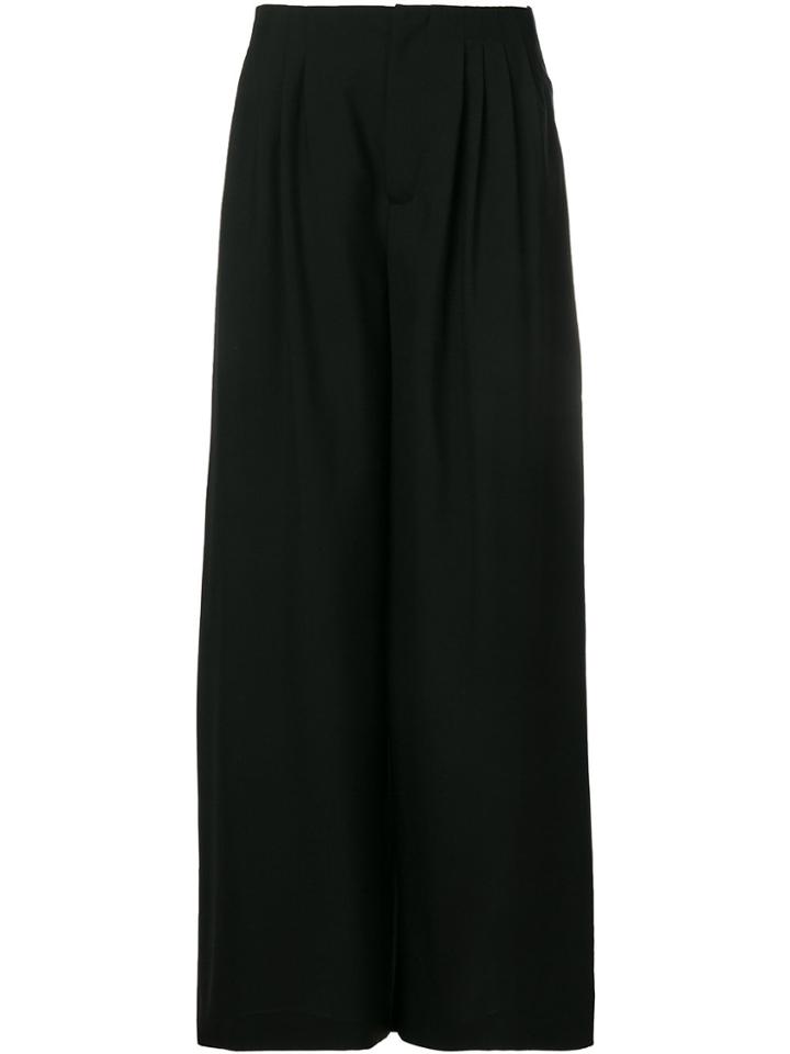 Lanvin Wide Flared Trousers - Black