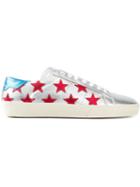 Saint Laurent Court Classic Sneakers, Men's, Size: 40, Grey, Calf Leather/rubber
