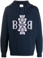 Barrie 3d Logo Knitted Hoodie - Blue