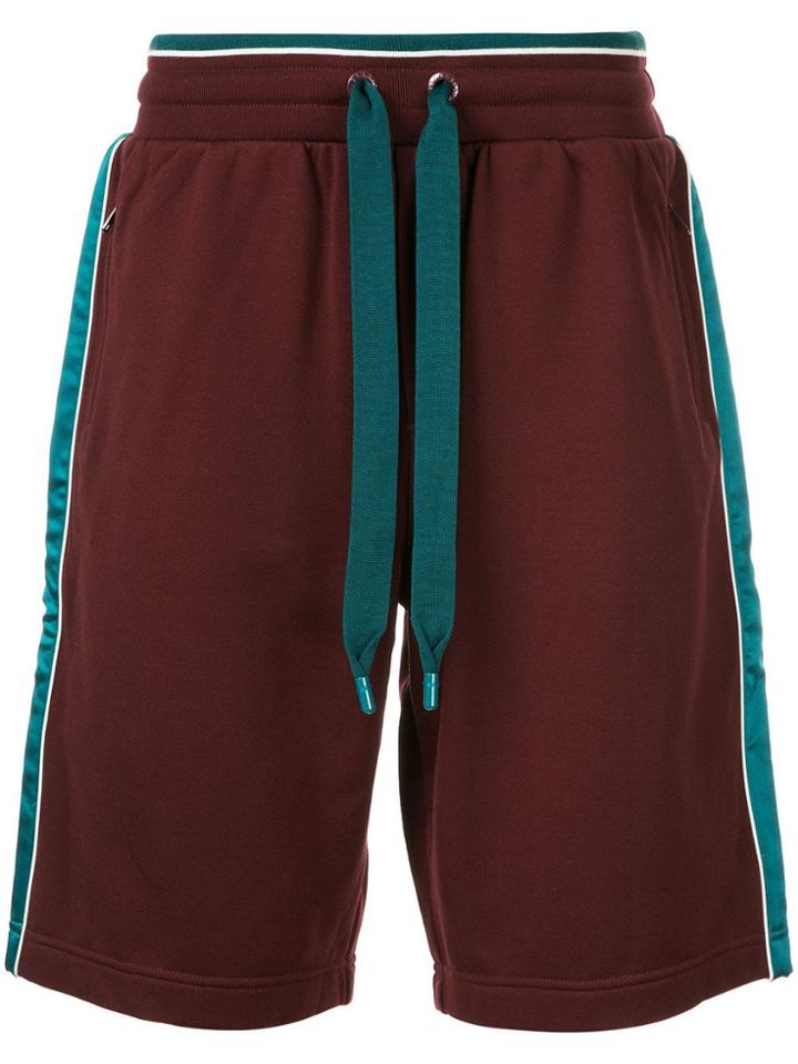 Dolce & Gabbana Drawstring Colour-block Shorts - Red