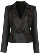 Tufi Duek Panelled Metallic Blazer - Black