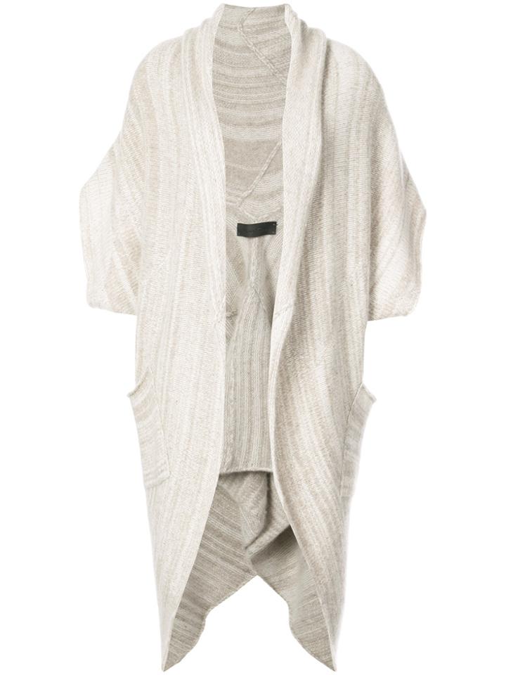 The Elder Statesman Zig Zag U-poncho - Nude & Neutrals