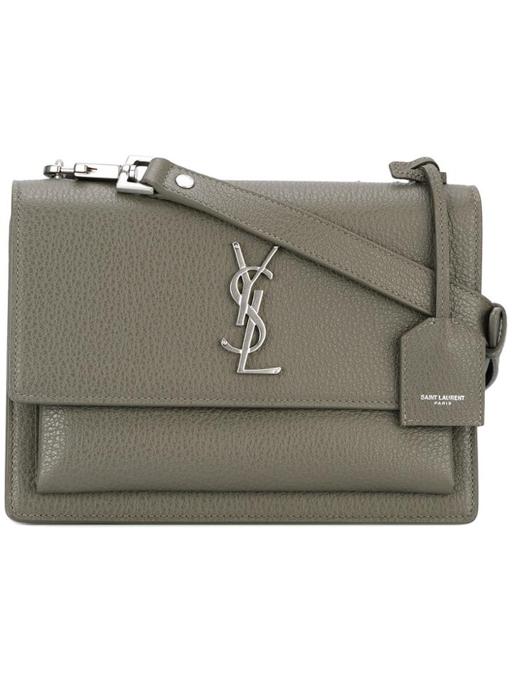 Saint Laurent 'sunset Monogram' Shoulder Bag - Green