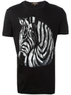 Roberto Cavalli Embellished Zebra T-shirt, Men's, Size: Xxl, Black, Cotton