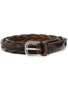 Leqarant Braided Leather Belt - Brown