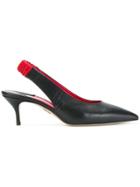 Paul Andrew Ruched Detail Sling-back Pumps - Black