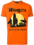 Dsquared2 Surfer Sunset T-shirt, Men's, Size: Xl, Yellow/orange, Cotton